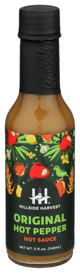 Hillside Harvest - Original Hot Pepper Sauce, Gourmet, Handcrafted, Spice and Citrus, Medium to Hot Heat Level, 5 oz. Bottle (Pack of 1)