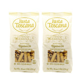 Pasta Toscana | Bronze Die Pasta | Italian Durum Wheat Semolina | Bronze die Pasta, 16 oz (Pack of 2, Rigatoni)