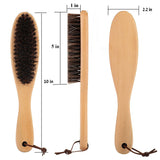 Cokaka Clothes Garment Dust Cleaning Brush Lint Remover Brush with Genuine Soft Horsehair and Wooden Handle for Coat Men Suits Shoes Jacket Furniture