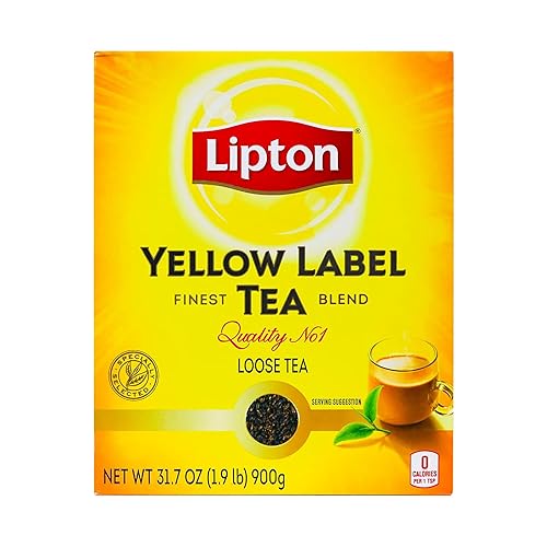 Lipton Yellow Label Finest Blend | Loose Black Tea | Premium Quality | Strong Flavor | Aromatic & Refreshing | 900 Grams (Pack of 1)