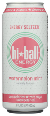 HIBALL ENERGY Watermelon Mint Sparkling Energy Water, 16 FZ