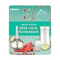 Glade PlugIns Refills Air Freshener Starter Kit, Scented and Essential Oils for Home and Bathroom, Stay Cool Watermelon, 0.67 Fl Oz, 1 Warmer + 1