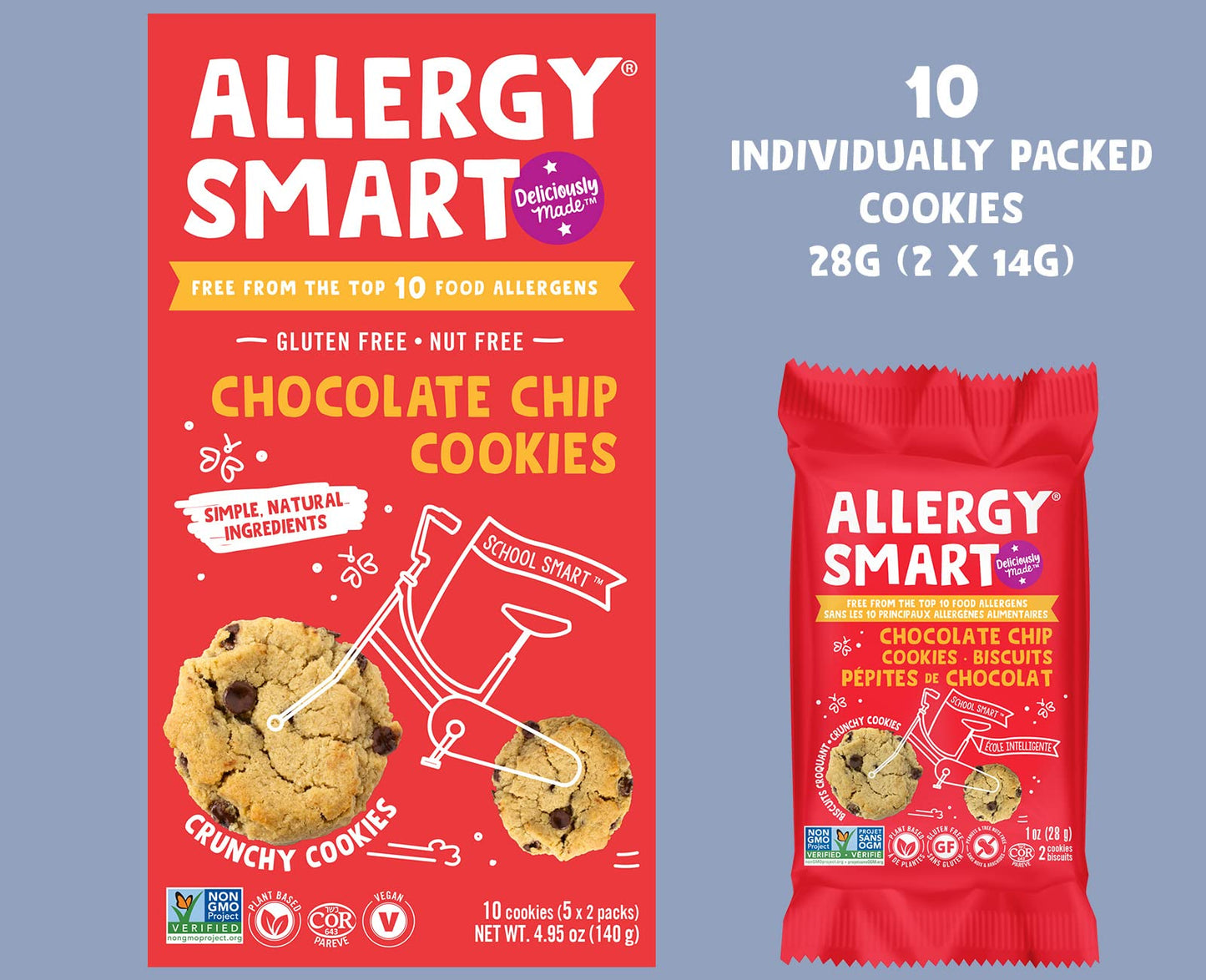 Allergy Smart Chocolate Chip Cookies, 140 GR