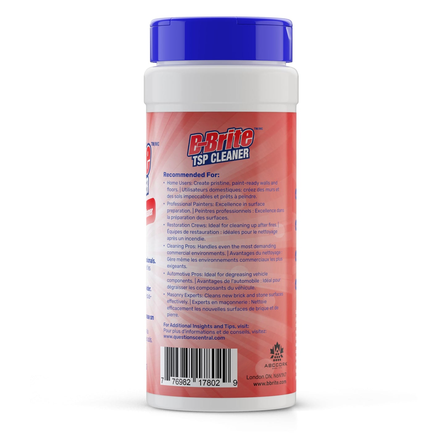 B-BRITE TSP Cleaner - Wall Cleaner for Painting - Powder Cleaner for Kitchen, Walls, Floors and Automotive, 1LB of Powder Cleaning Solution