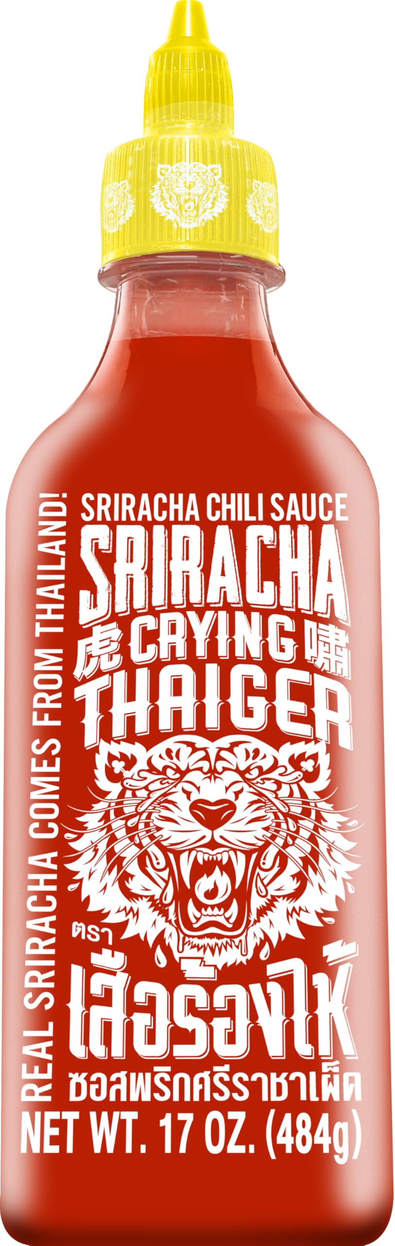 Crying Thaiger 17oz Sriracha Chili Sauce - Classic Thai Hot Sauce, Vegan, Gluten-Free, Non-GMO - Made in Thailand (Pack of 1)