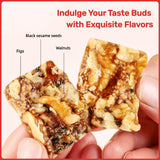 Fig and Walnut Bars, Fig Black Sesame Pie 158g, Fichi and Walnut Bites, Added Black Sesame Seeds, Nut Snack,Individually Packaged & Portable Dessert