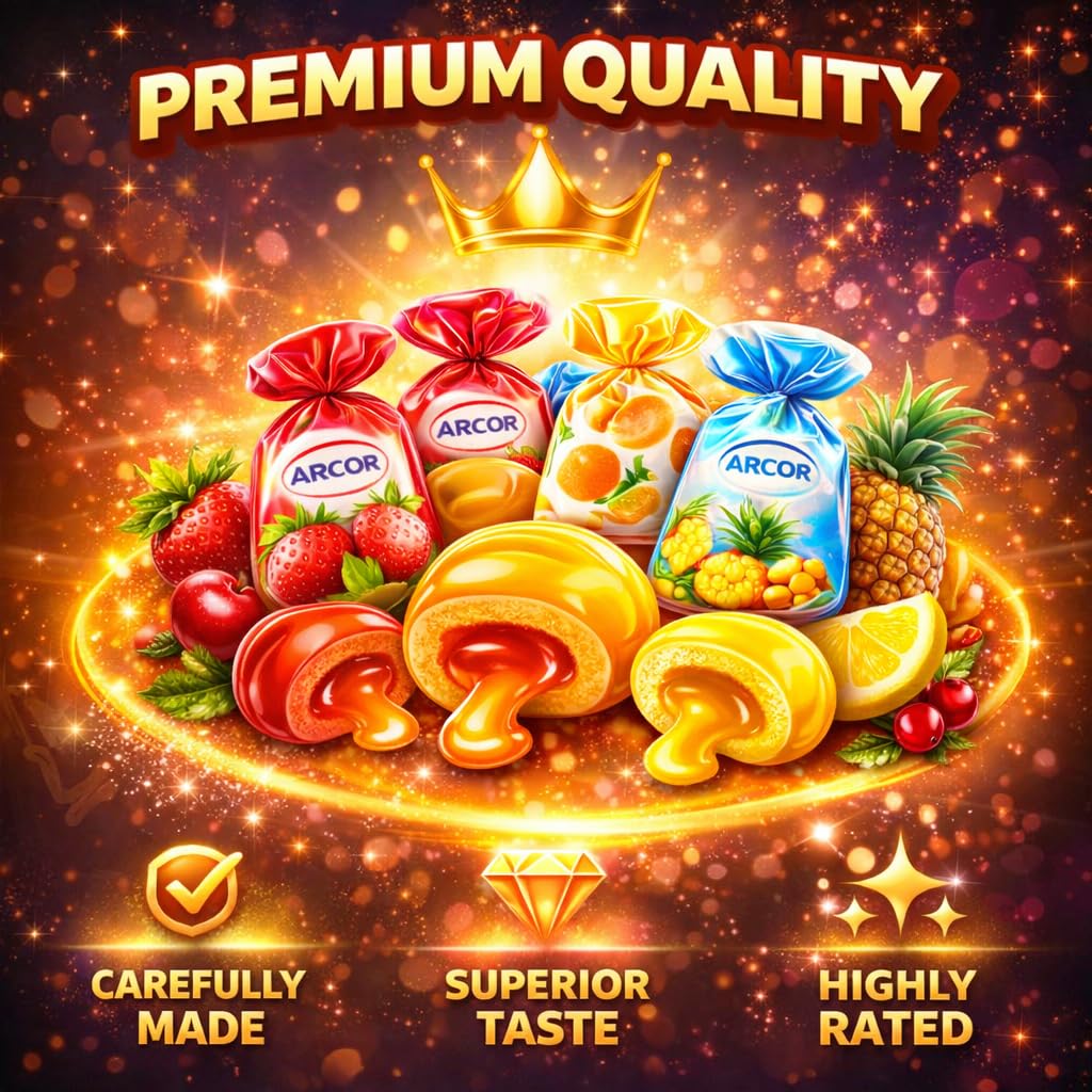 Fruit Filled Hard Candy - | 2 LB Bulk Value Bag | Assorted Bon Bons with Liquid Center, Individually Wrapped, Sweet Party Candy, Office & Pinata