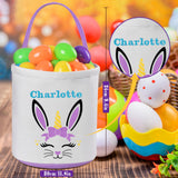 3 Pack Personalized Easter Basket, Touber Easter Bunny Baskets Easter Baskets for Kids Personalized Easter Gifts for Kids Ideas Easter Baskets Empty