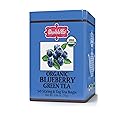 Brew La La Organic Green Tea - Natural Blueberry Flavor - 50 Double Chambered Bags - Low Caffeine Gourmet Tea - Certified Organic