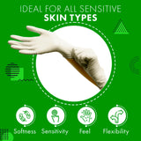 Green Direct Disposable Latex Gloves Powder Free Cleaning Gloves Size Small, Pack of 100