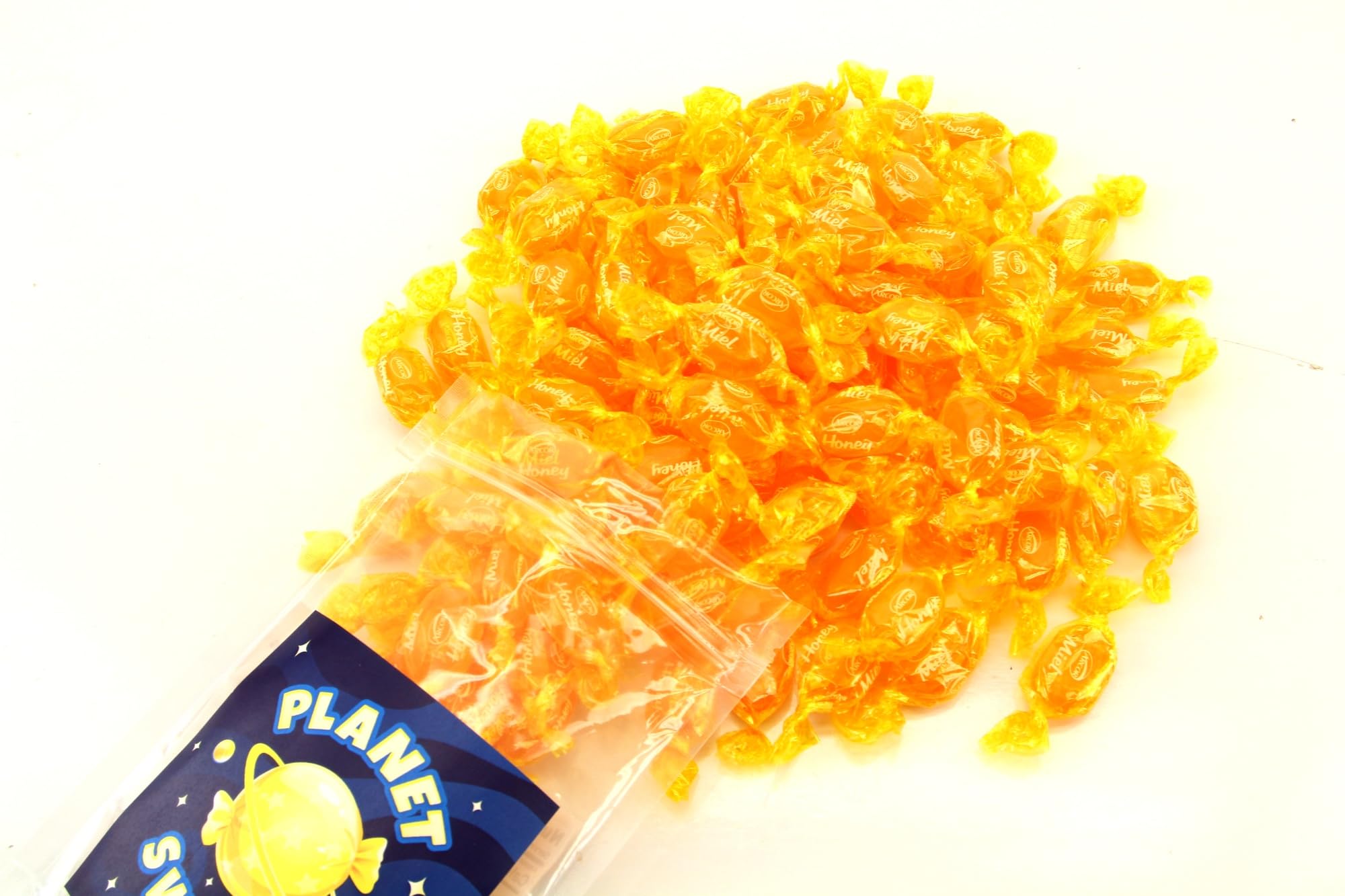 Planet Sweets Honey Filled Hard Candy - 8 Ounce - Bon Bons Individually Wrapped Candies