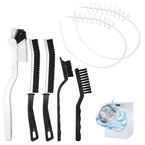 7PCS Washing Machine Cleaning Brush Kits,Durable Cleaning Tool for Washing Machine Drums,Crevice Brush for Bathroom, Shower and Kitchen