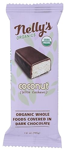 Nellys Organics Organic Dark Chocolate Covered Coconut Bar, 1.6 OZ