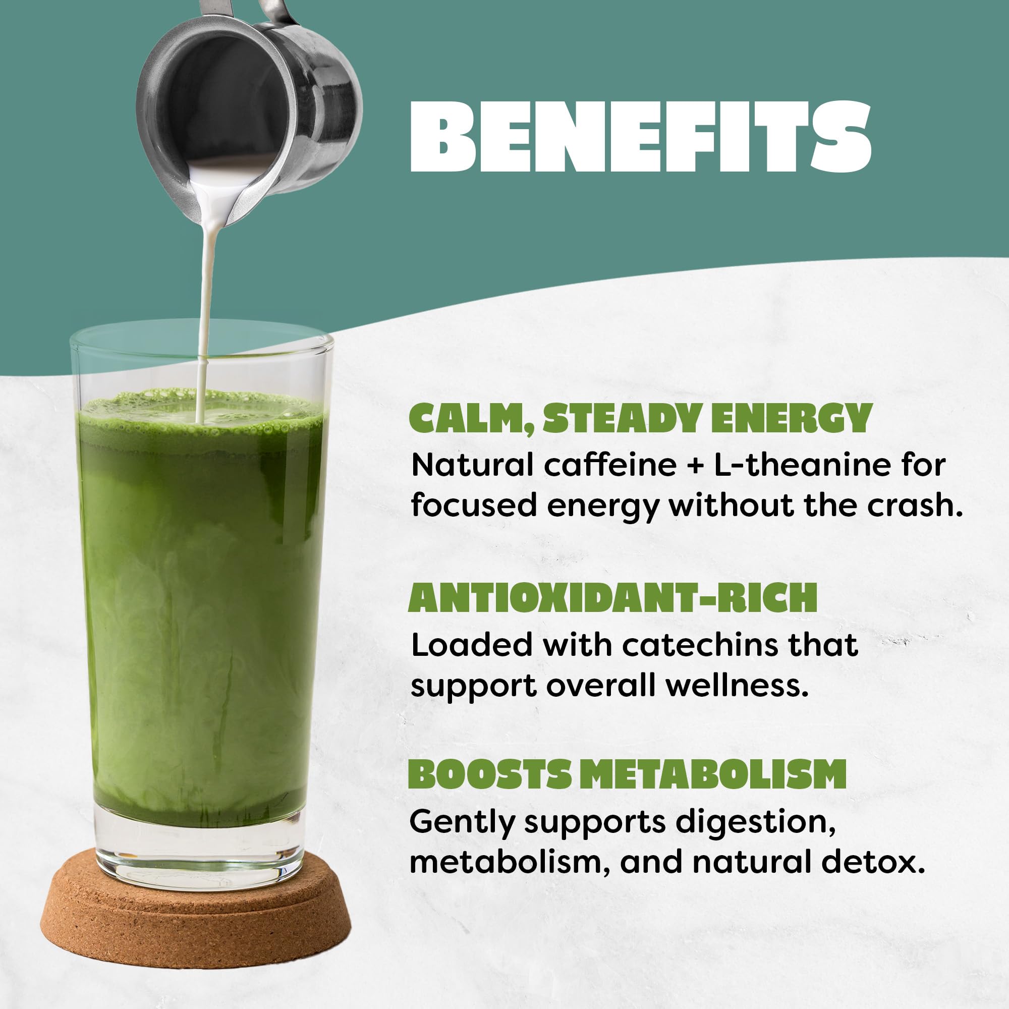 Harmony Leaf Blueberry Matcha Green Tea Powder, 35.3 oz, Makes ~80 Drinks, Flavored Matcha Latte Mix for Cafes