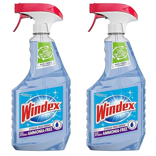 Windex Cleaners, Blue, 26 fl. oz. 2 Count (Crystal RAIN)