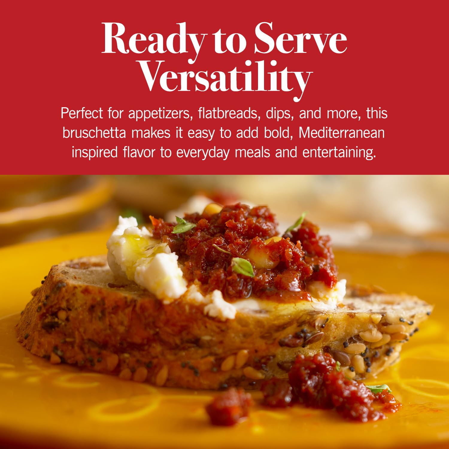 Bella Sun Luci Sun Dried Tomato Bruschetta Spread with Italian Basil, Mediterranean Italian Style Sun-Ripened Tomatoes, Kosher, Vegan, Gluten-Free