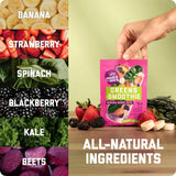 Switchback Whole Food Greens Smoothie Powder Mix (7-Pack) | No Algae Greens Taste for Picky Eaters | No Added Sugar | Clump-Free | Energy, Gut