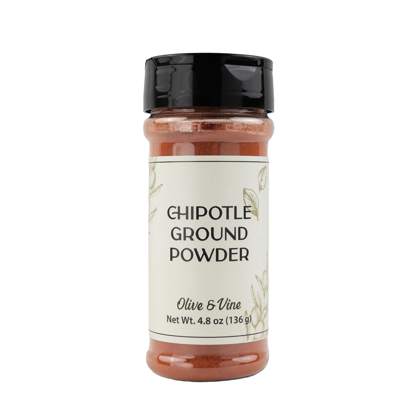 Olive & Vine Chipotle Ground Powder, Smoky Heat, For Grilling & Marinades, Rich Tradition, Authentic Taste, For Global Recipes (4.8 Ounce)
