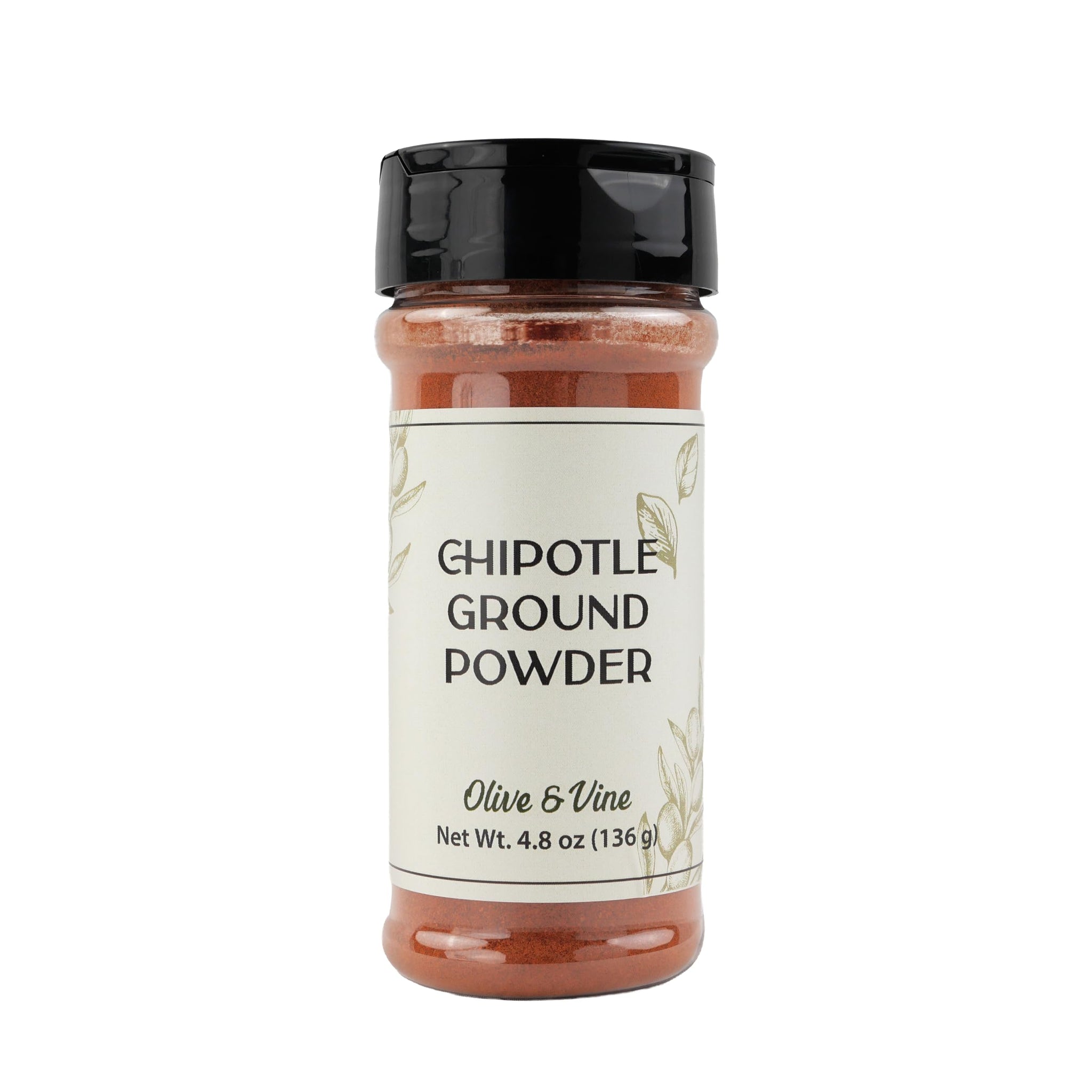 Olive & Vine Chipotle Ground Powder, Smoky Heat, For Grilling & Marinades, Rich Tradition, Authentic Taste, For Global Recipes (4.8 Ounce)