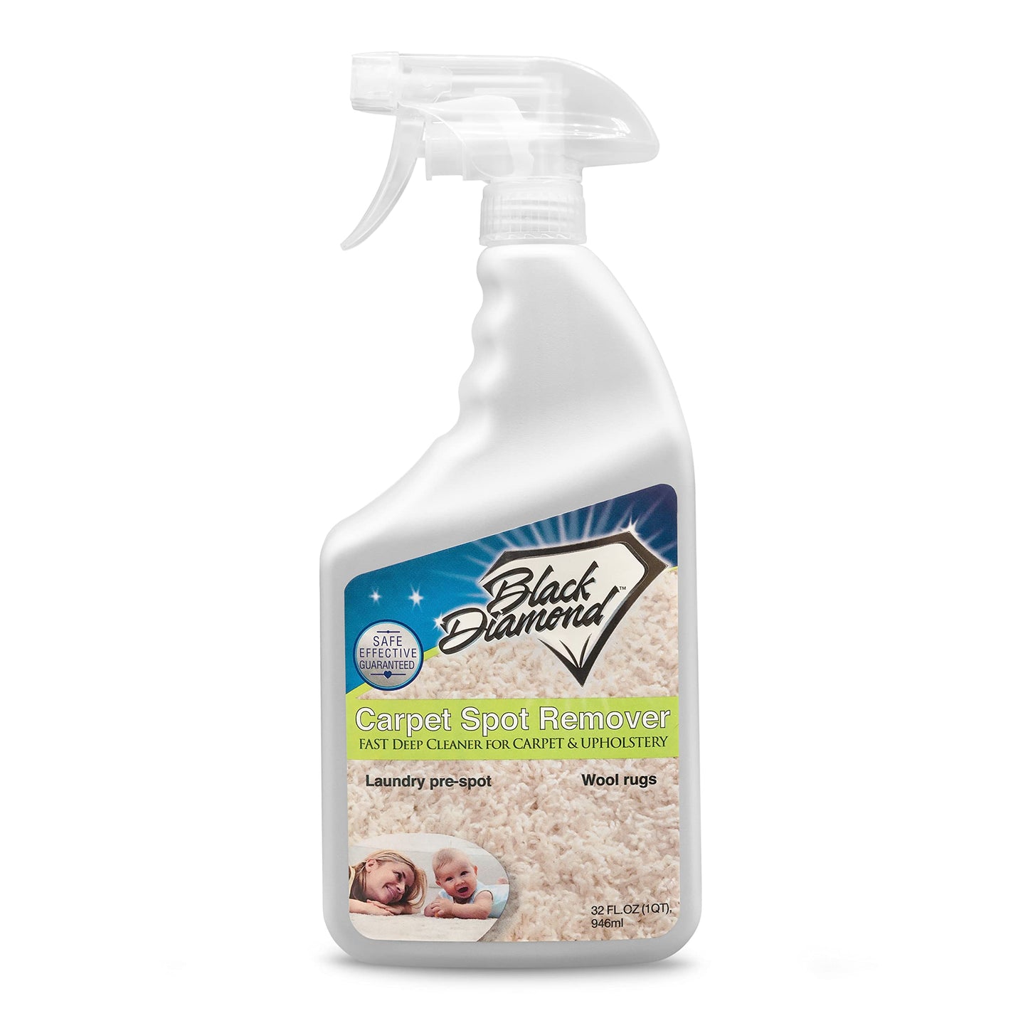 Black Diamond Stoneworks carpet and upholstery cleaner: this fast acting deep cleaning spot and stain remover spray also works great on rugs, couches