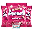 Smarties Squashies Foam Marshmallows Gummy Candies & Smarties Sample Packet Variety Pack - Raspberry & Cream Flavored - Allergen Free, Peanut Free