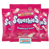 Smarties Squashies Foam Marshmallows Gummy Candies & Smarties Sample Packet Variety Pack - Raspberry & Cream Flavored - Allergen Free, Peanut Free