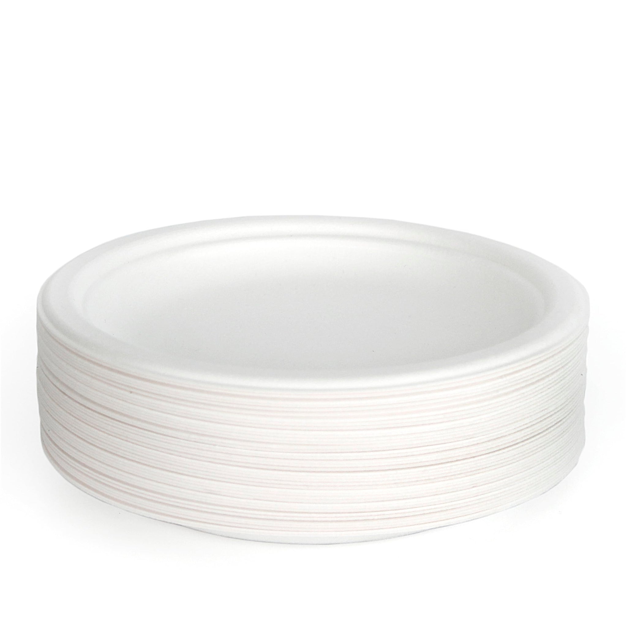ECO SAVVY 100% Compostable Paper Plates, Sugarcane Fiber, Natural (50, 6-inch)