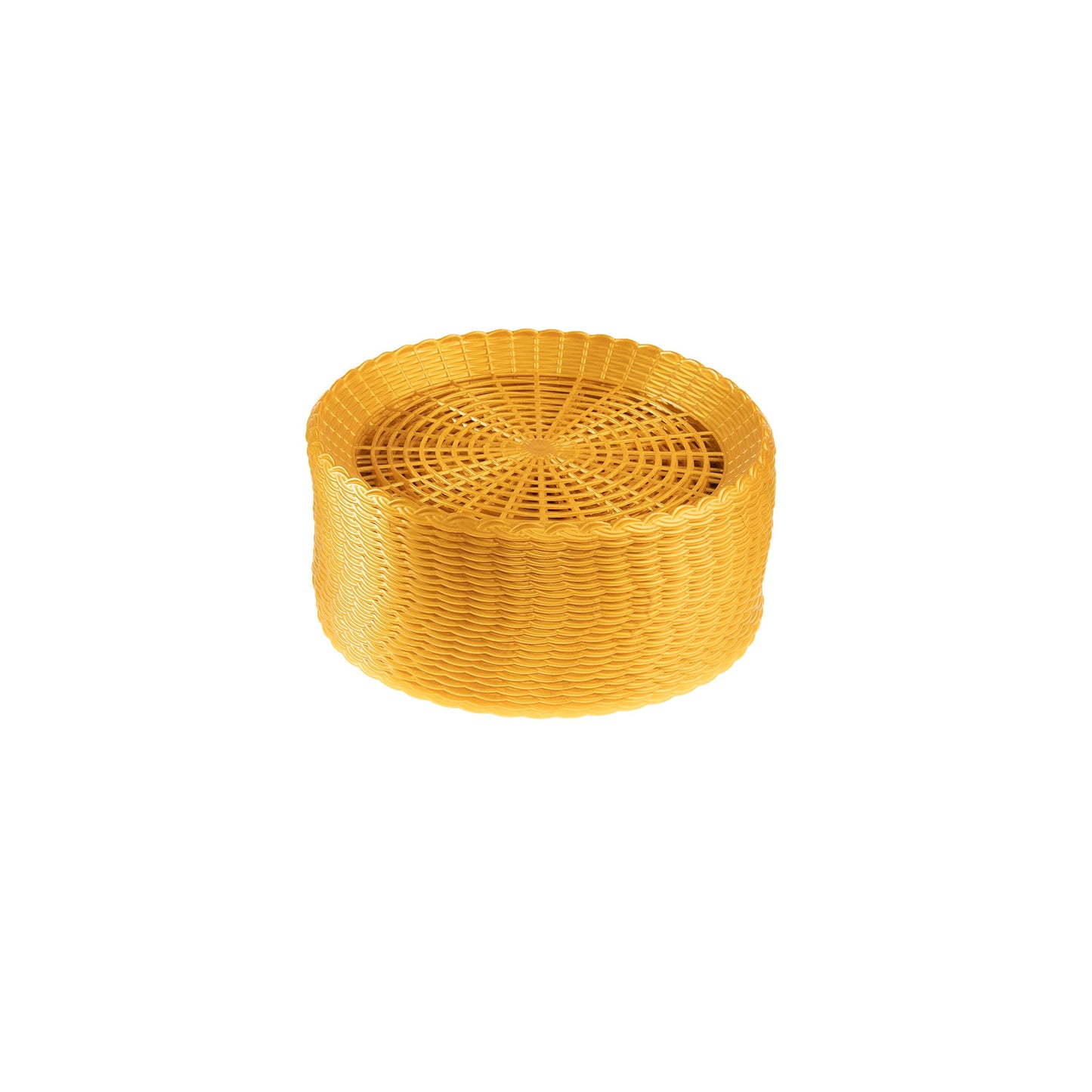 Sedmoon 24 Pack Reusable Plastic Paper Plate Holders Heavy Duty Woven Paper Plate Holder, Gold