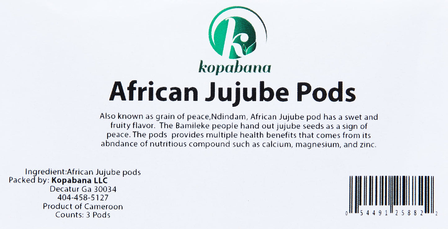 KOPABANA Grains of Peace | Seeds of peace | Graines de la paix | "ndidam" | jujube | African spices & seasonings | 3 pcs