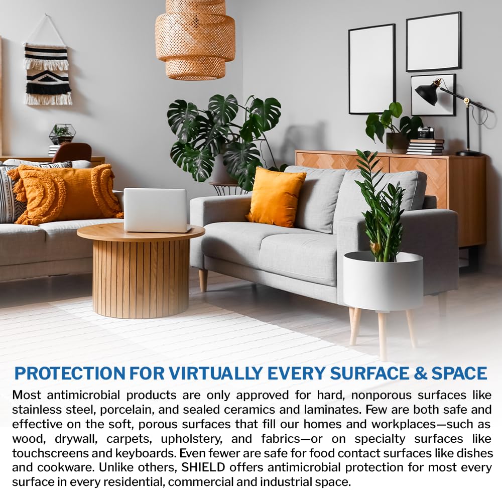 PermaSafe SHIELD 90-Day Antimicrobial Surface Protectant Spray | Long-Lasting, Multi-Surface Protection Against Growth & Spread of Bacteria, Mold