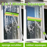 ITTAHO Window Squeegee, Squeegee for Window Cleaning, 2 in 1 Squeegee Window Cleaner with 58'' Long Handle,Window Washing Kit with Extension Pole