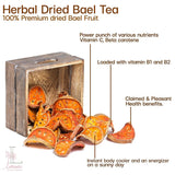 Premium Dried Bael Fruit Slices, Organic Herbal Fruit Tea, Thai Tea, Matoom, Asian wellness dry Bael Fruit, Fruit tea organic (200g) 7.05OZ