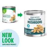 Amazon Grocery Pieces & Stems Mushrooms, Can, 4 Ounce