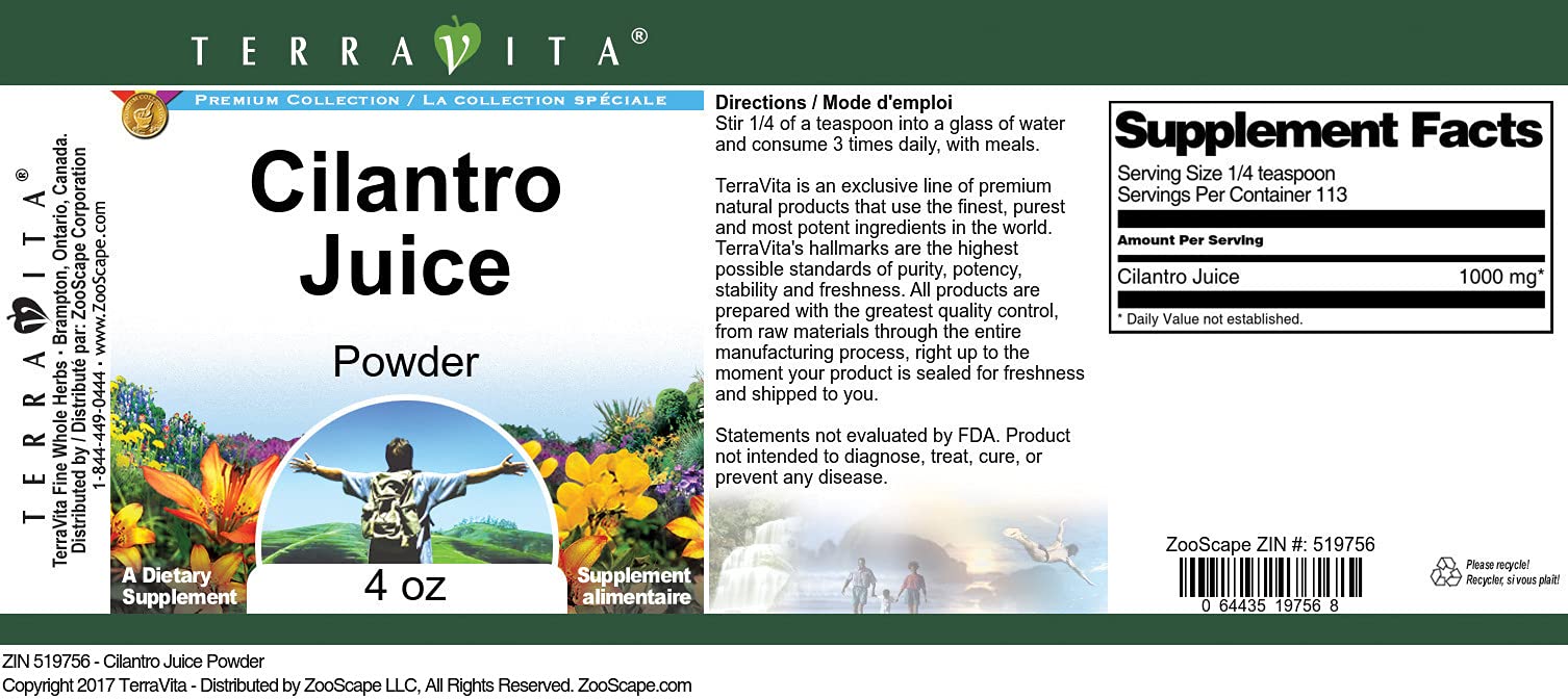 Cilantro Juice Powder (4 oz, ZIN: 519756) - 3 Pack