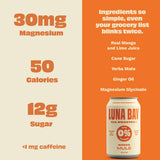 Luna Bay Zero Percent Tea Mocktail - Sparkling Tea Non-Alcoholic Beverage with Yerba Mate & Magnesium Glycinate, Vegan, Low Sugar, Non-GMO and Gluten