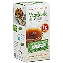 SAVORY CHOICE Vegetable Broth Concentrate, 1 Box of 12 Packets (9.6g) - Vegan, Vegetarian, Gluten-Free, Diary-Free Broth Concentrate