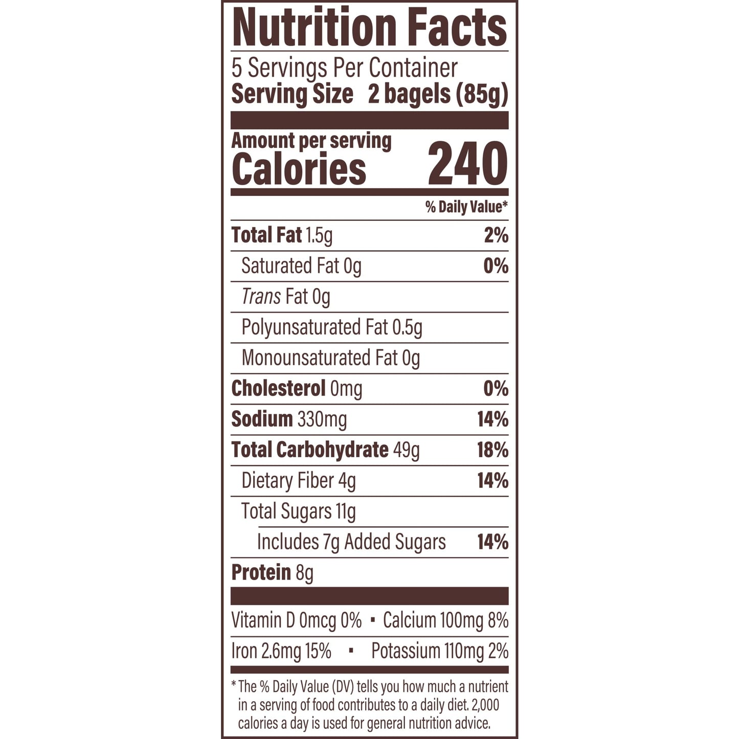 Thomas' Cinnamon Raisin Mini Bagels, 10 Pre Sliced Mini Bagels with No High Fructose Corn Syrup, 15 Oz Bag