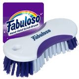 Fabuloso Cleaning Brush, Compact Hand Scrub Brush with Easy Grip Rubber Texture for Kitchen, Bathroom, Tile, Baseboards and Floors, Firm Bristles