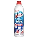 Windex Fast Shine Foam Glass Cleaner Supplies, No-Drip Window & Mirror Aerosol Spray, Streak-Free, Removes Fingerprints, Dust, Dirt & Smoke Film