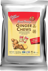 Prince of Peace Blood Orange Ginger Chews, 1 lb. - Candied Ginger - Candy Pack - Ginger Chews Candy - Natural Candy