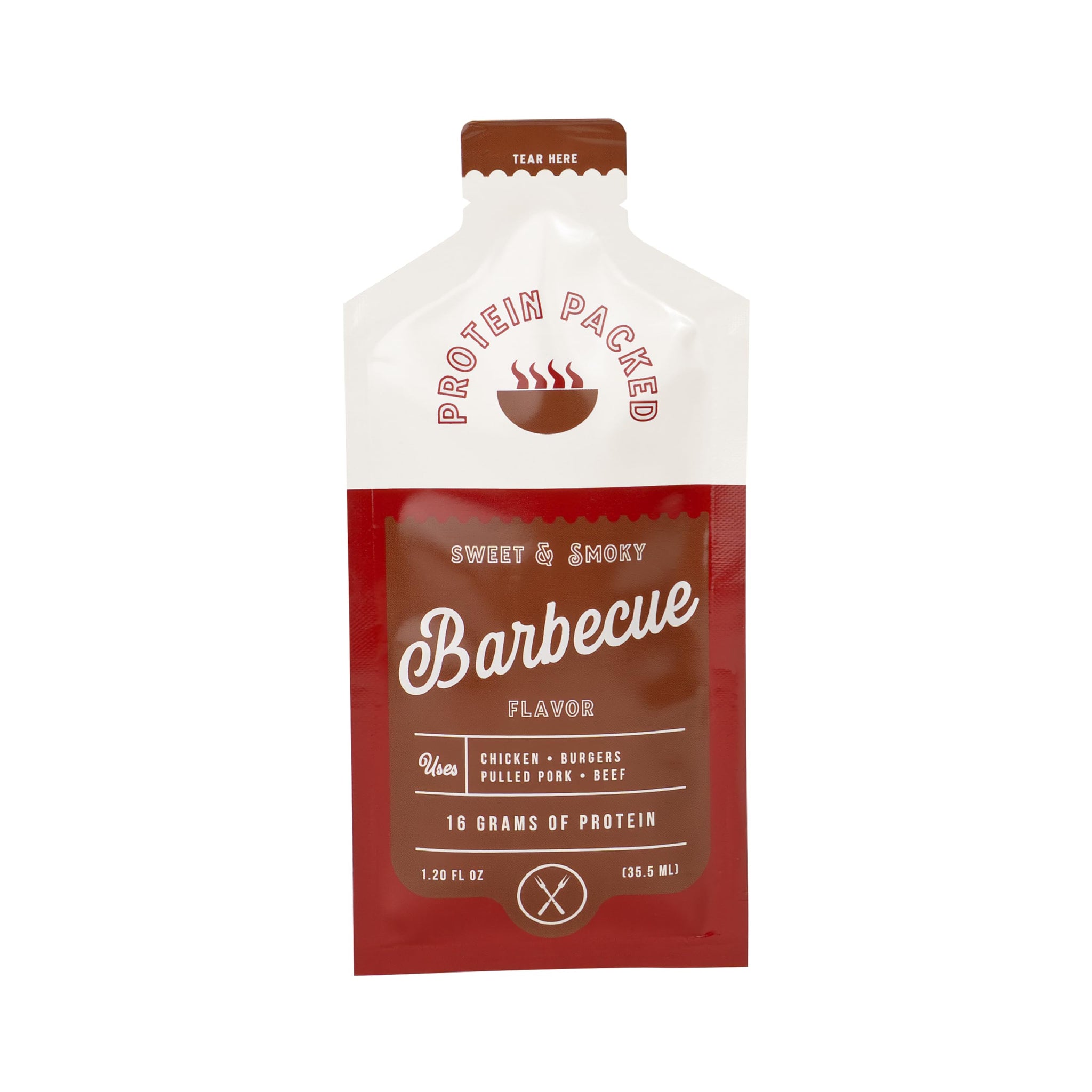 Protein Basics Protein-Packed Condiment Packets, Sweet & Smoky Barbecue Flavor, 16g Protein per Serving, Enhances Meals & Supports Nutrition