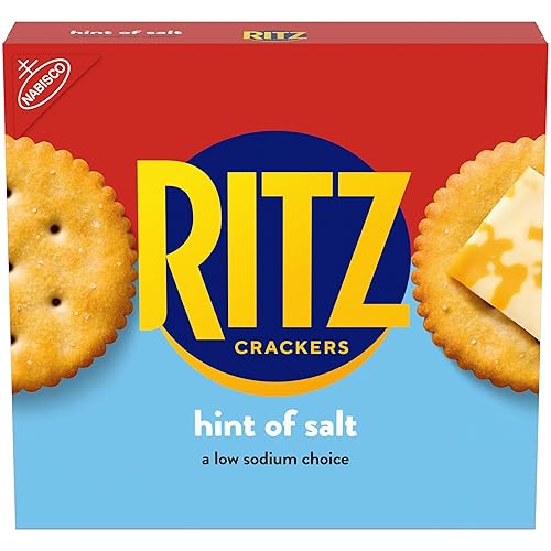 RITZ Hint of Salt Crackers, Snacks for Kids and Adults, Lunch Snacks, 13.7 oz
