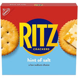 RITZ Hint of Salt Crackers, Snacks for Kids and Adults, Lunch Snacks, 13.7 oz