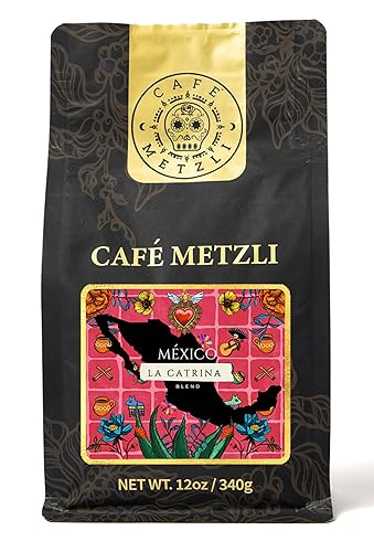 Café Metzli: Mexican Specialty Coffee - "La Catrina" (Blend) Ground Coffee 12oz