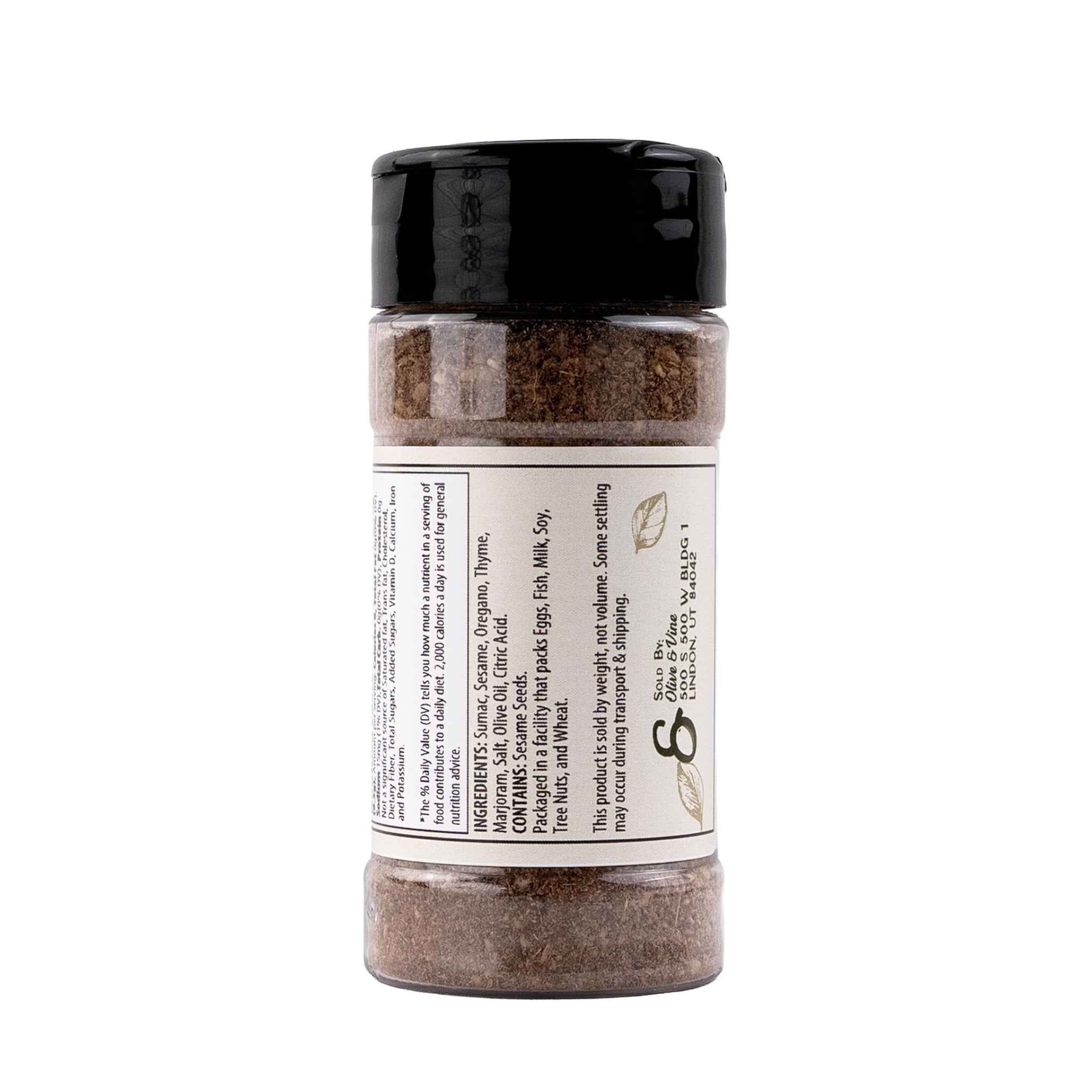 Olive & Vine Za'atar Seasoning, Savory Blend, For Middle Eastern Dishes, Rich Tradition, Authentic Taste, For Global Recipes (2 Ounce)
