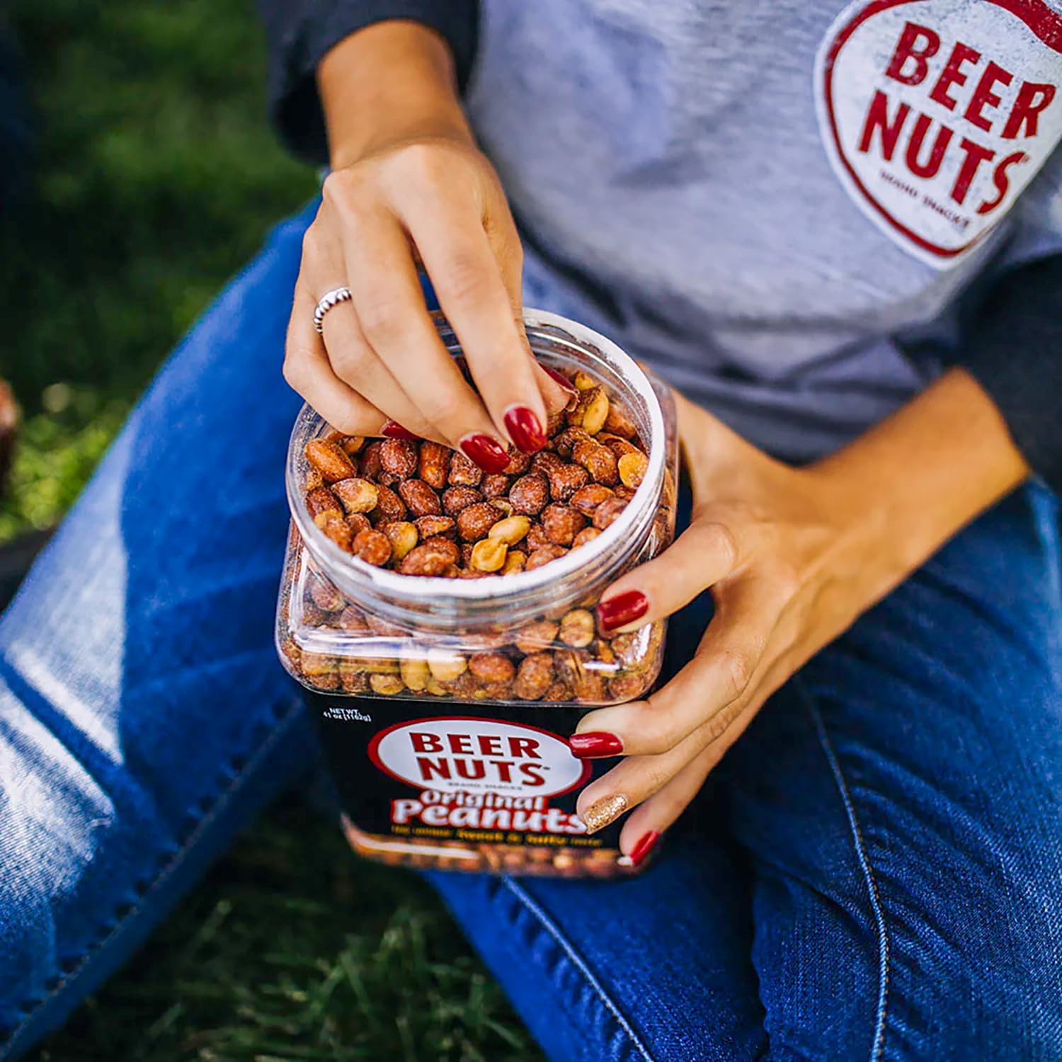 BEER NUTS Original Peanuts - Sweet & Salty Bar Nuts - Gluten Free, Kosher, Low Sodium Peanut Snacks Made In The USA - 30oz Resealable Bag (Pack of 1)