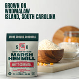 Marsh Hen Mill Stone Ground White Cornmeal | Heirloom Corn Flour | All Purpose Flour For Baking & Cooking | Versatile & Consistent Results | Grown on