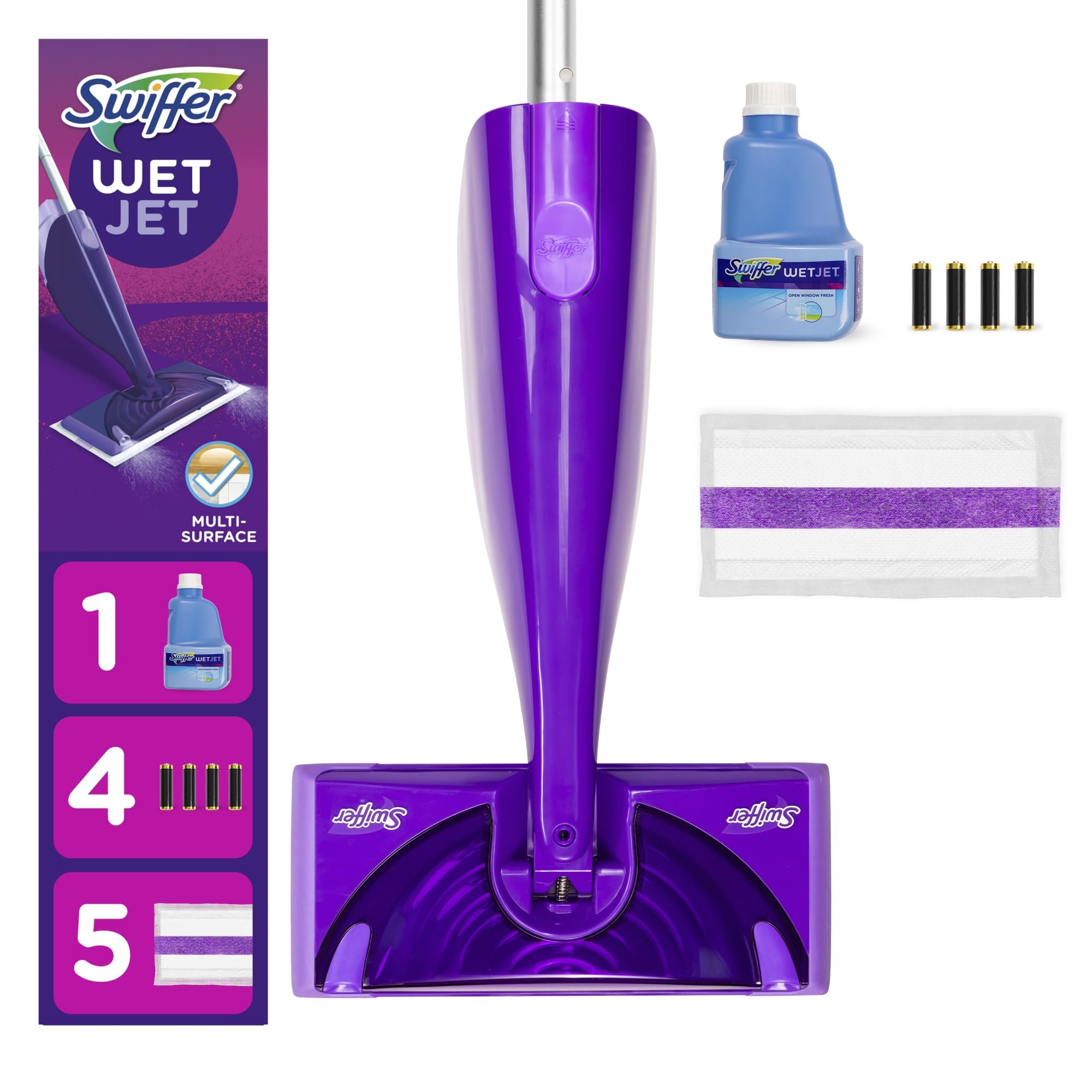 Swiffer® WetJet® Starter Kit, Purple/Silver