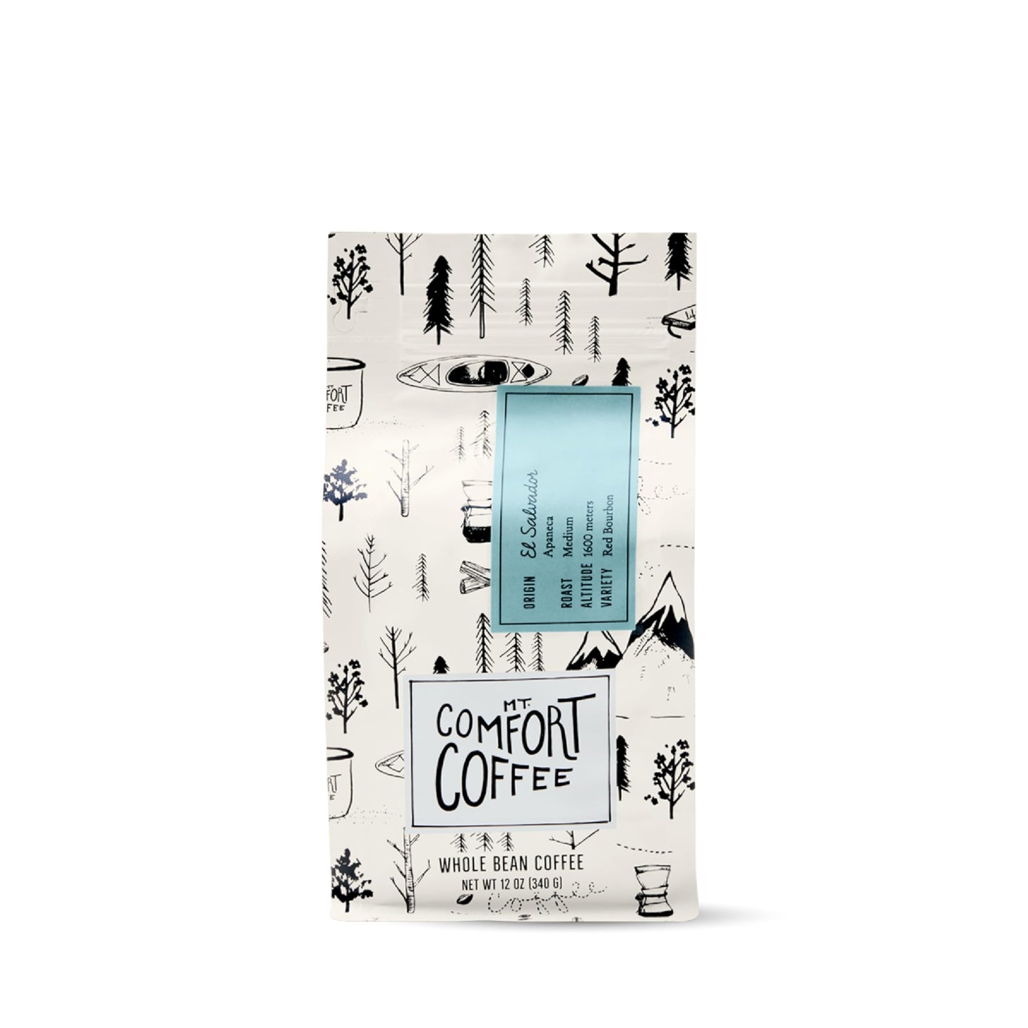 Mt. Comfort Coffee El Salvador Medium Roast, 12 Ounce - Locally Sourced From Local, International Coffee Farms - Roasted Whole Beans.