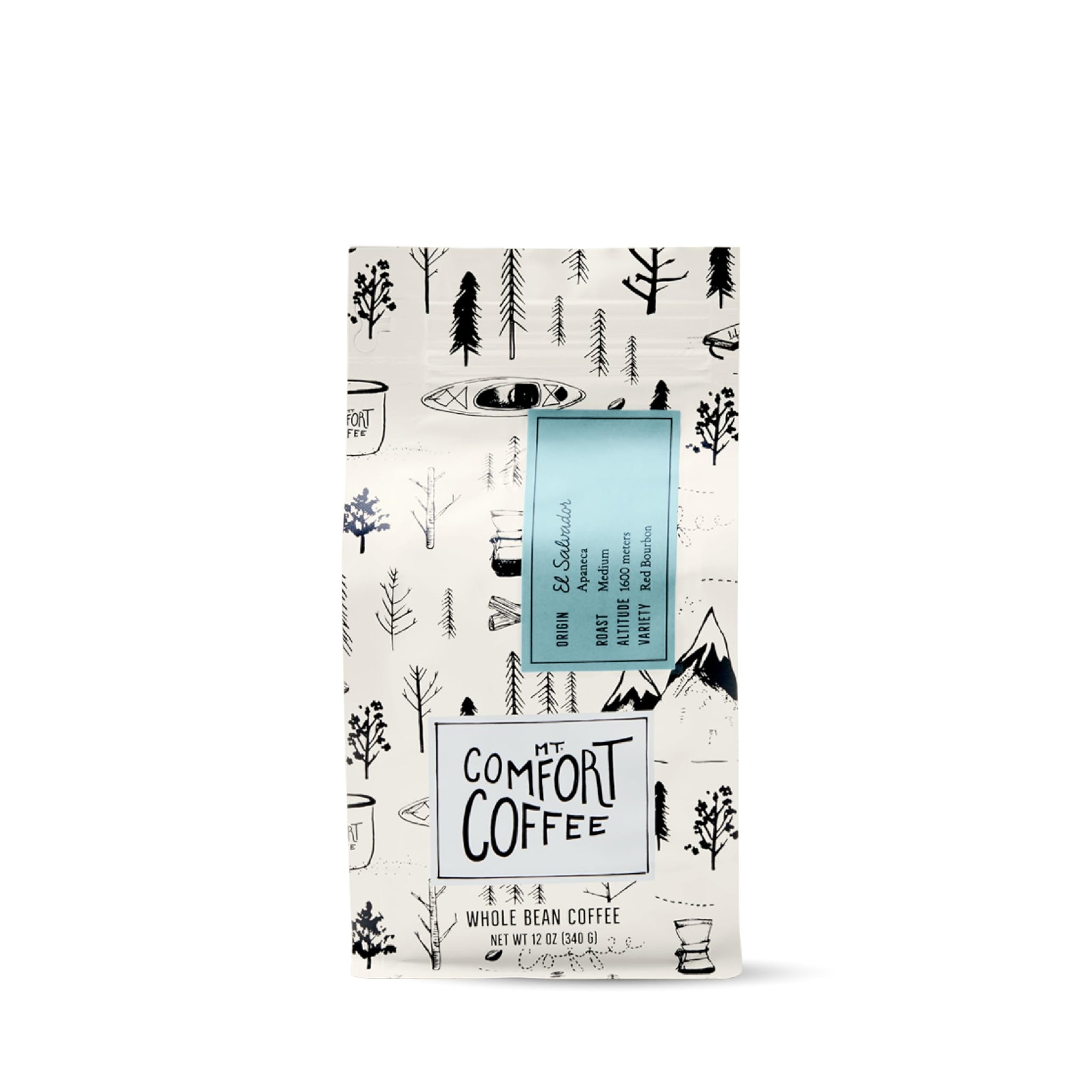 Mt. Comfort Coffee El Salvador Medium Roast, 12 Ounce - Locally Sourced From Local, International Coffee Farms - Roasted Whole Beans.